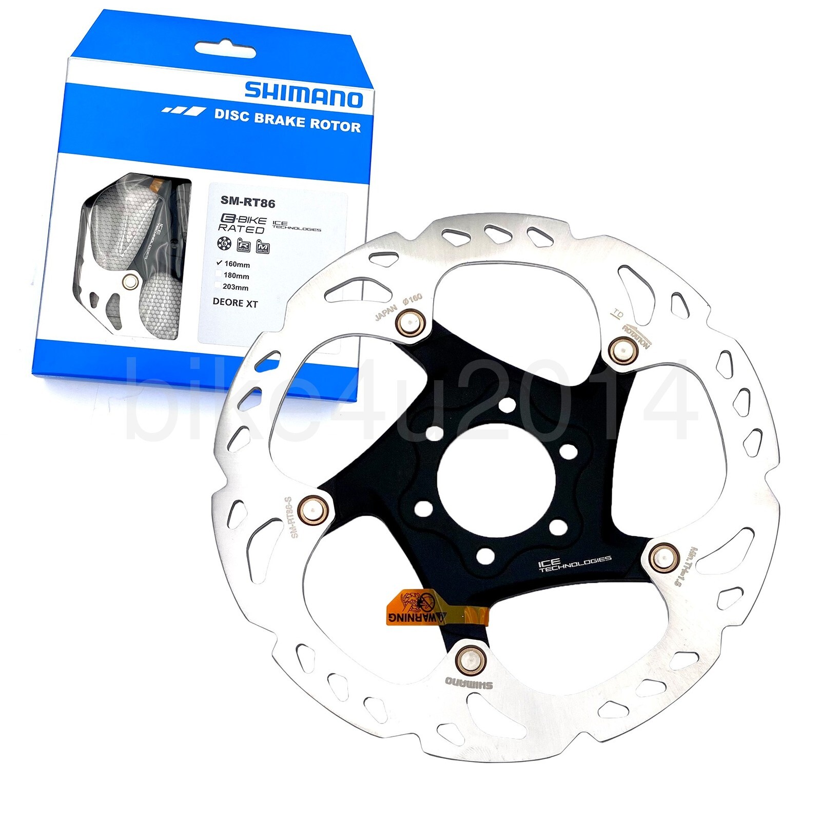 Shimano DEORE XT SM-RT86 6-Bolt 160mm,ICE-TECH Bicycle Bike Disc Brake Rotor