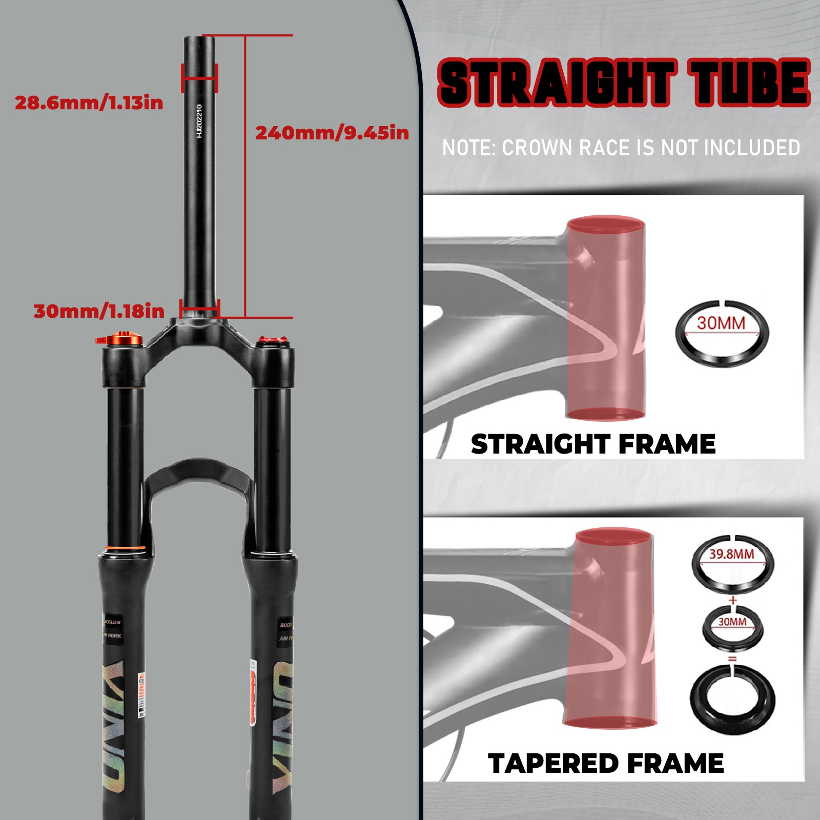 Kids MTB Forks 24″ XC Air Spring Suspension Bike Fork Disc Brake QR fit Suntour