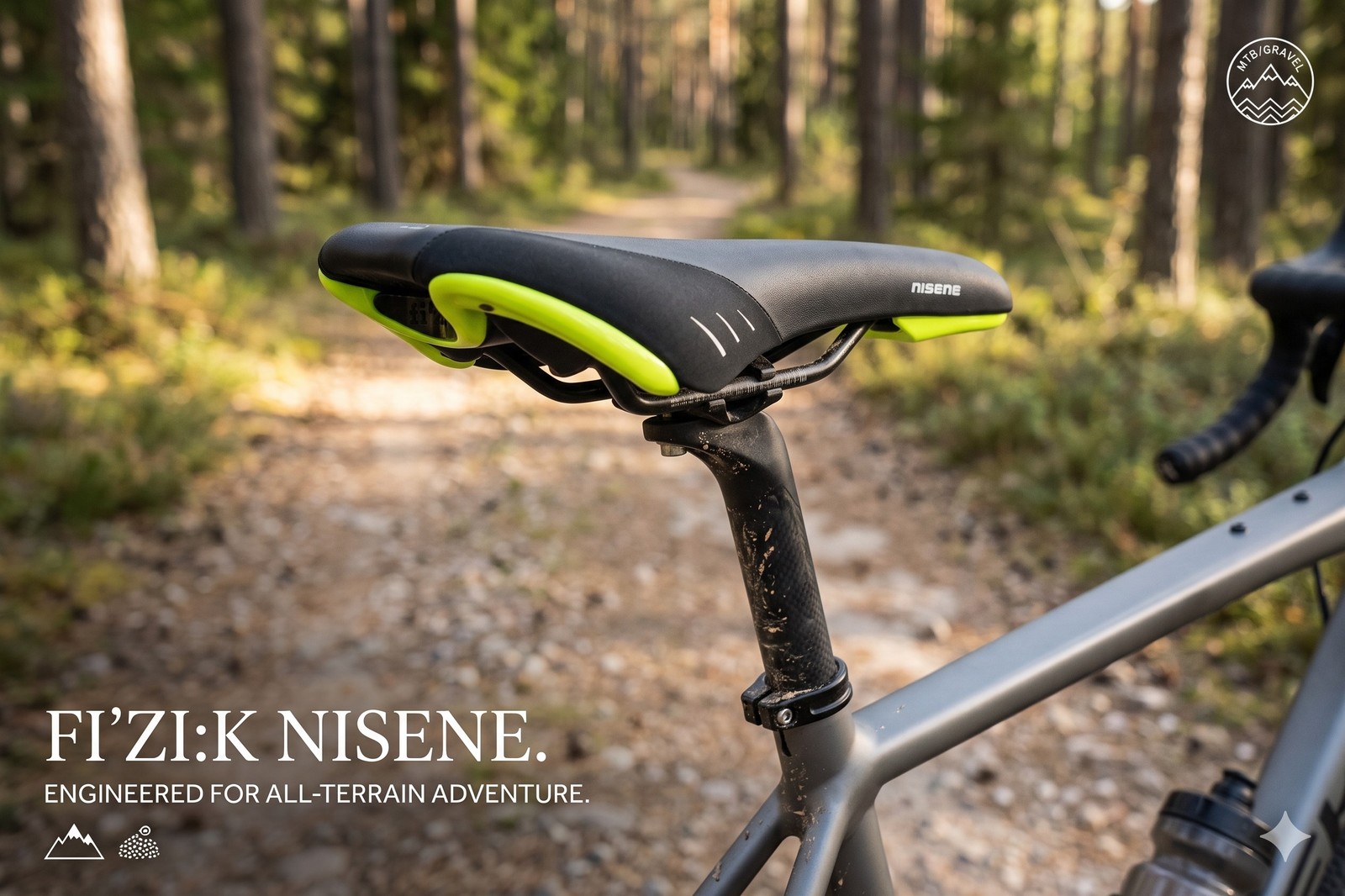 Fizik Nisene Black Green Biking Saddle Mountain Road eBike Seat MTB WingFlex