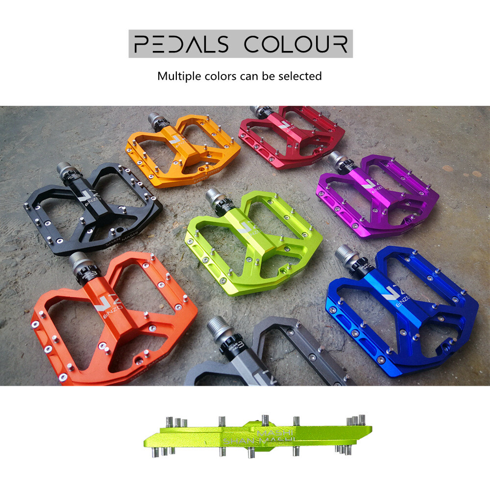 9/16 in Bicycle Flat Pedals Sealed Bearing Aluminum Mountain Bike Pedals 345g