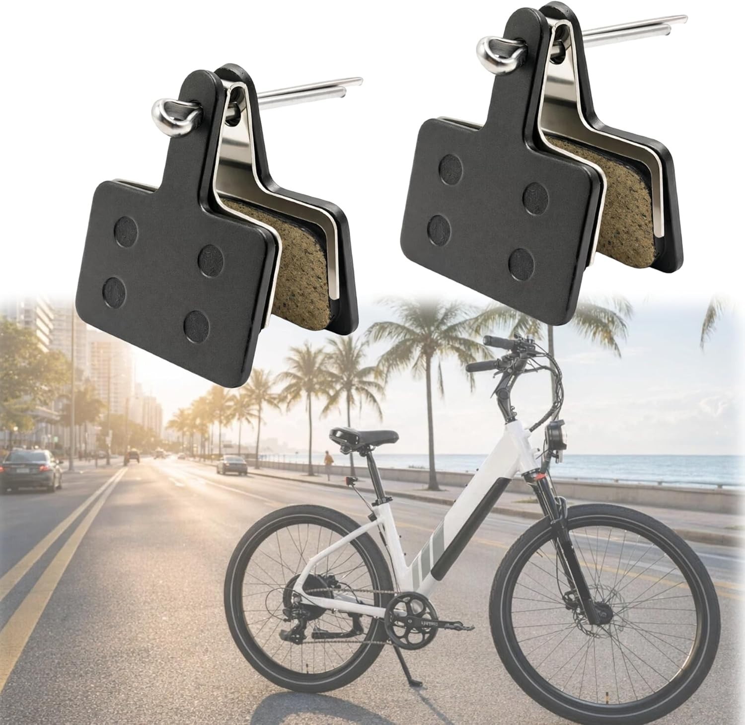 2Pcs Resin E-Bike Brake Pads for Lectric XP 1.0/2.0/3.0, XP Step-Thru 1.0/2.0…