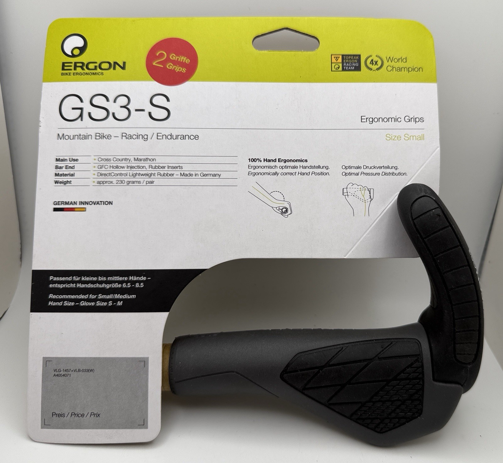 New Ergon GS2-S Grips – Black, Lock-On, Small