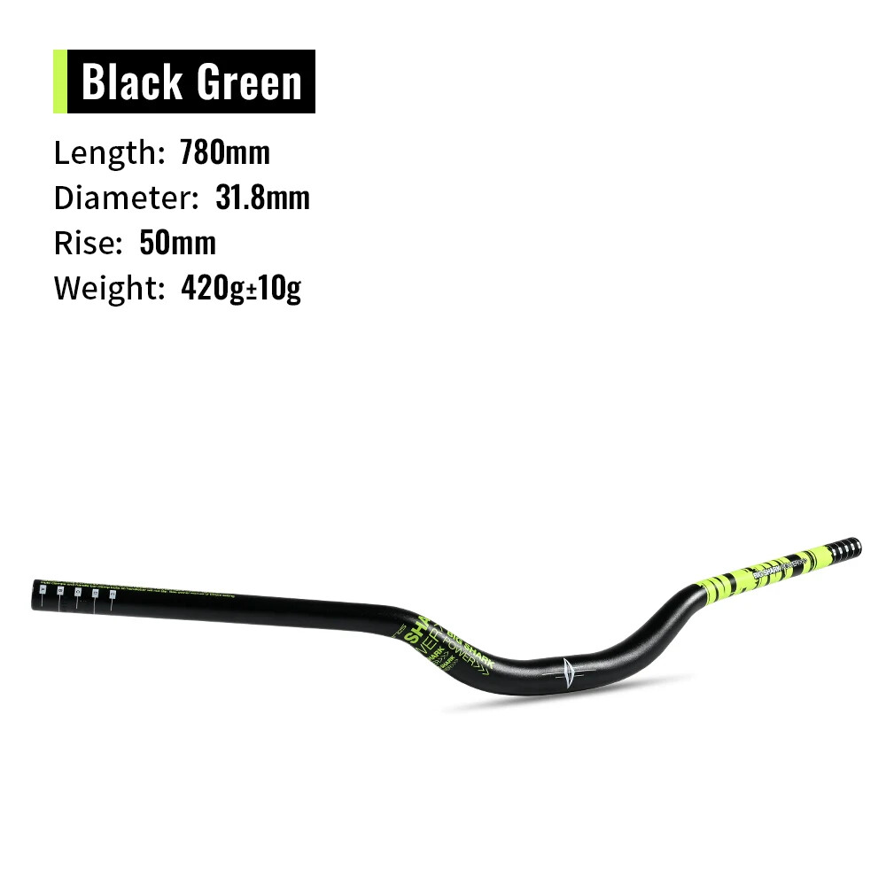 50MM Bicycle Rise Handlebar T Swallow Handlebar 31.8*780mm Backsweep 9 Degree