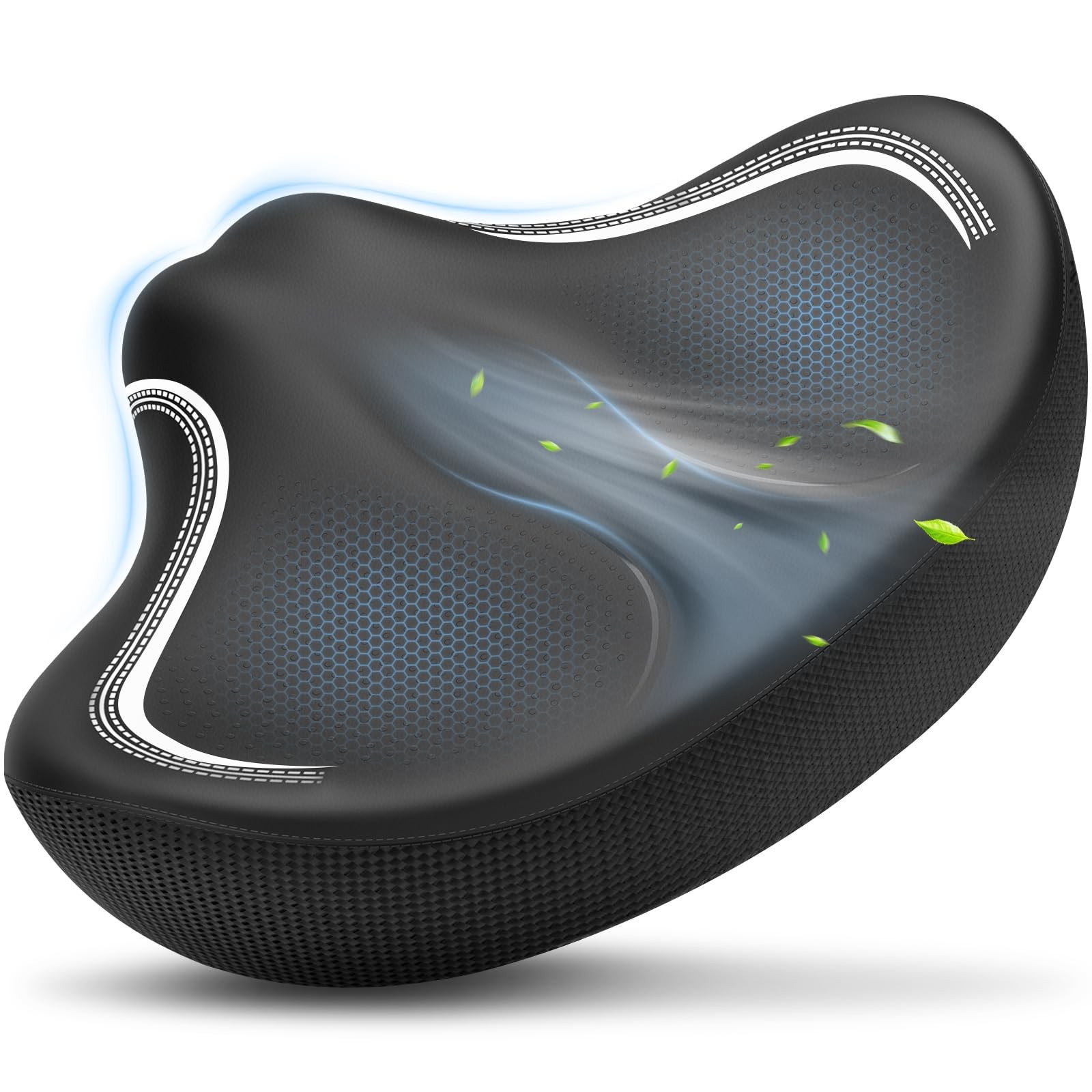Noseless Oversized Bike Seat Cushion, Comfortable Bicycle Seat for Men & Wome…