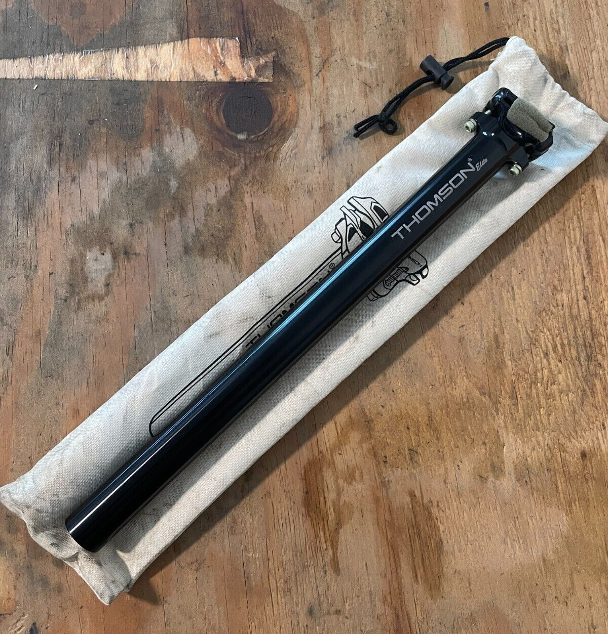 Thomson Elite Seatpost 30.8mm 410mm 2-Bolt Black Aluminum 0mm Setback