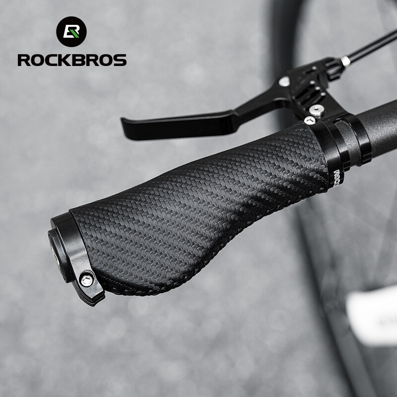 ROCKBROS Bike Handlebar Grips Leather Standard Ergonomic Waterproof Hand Grips