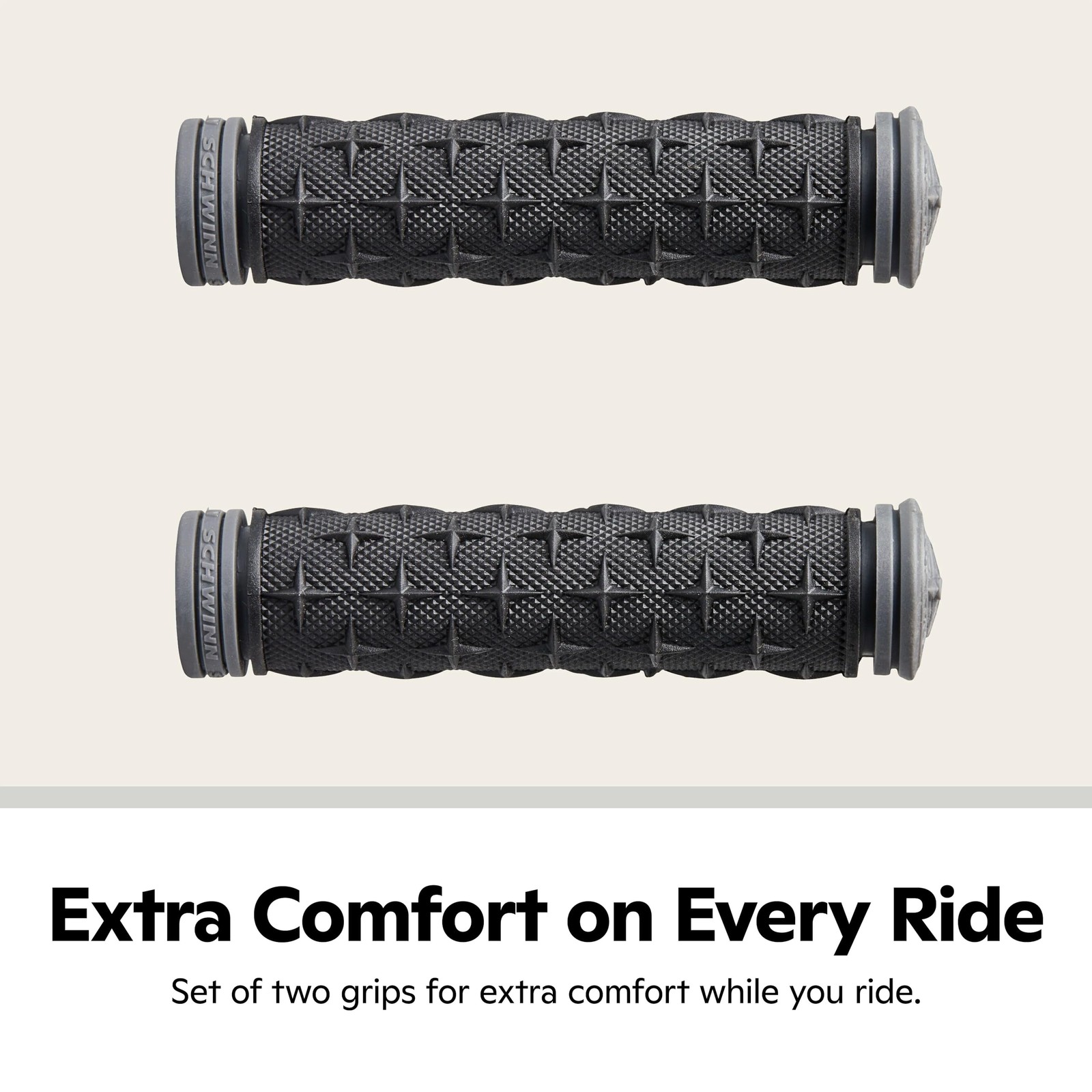 Schwinn Comfort Handlebar Grips, Set of 2, Compatible with One Size, Assorted