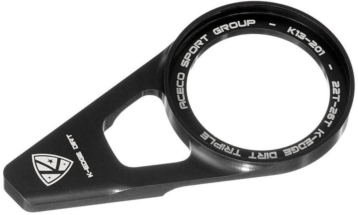 K-EDGE Unisex – Adult Dirt 3 Chain Catcher Chain Guides, Black, One Size