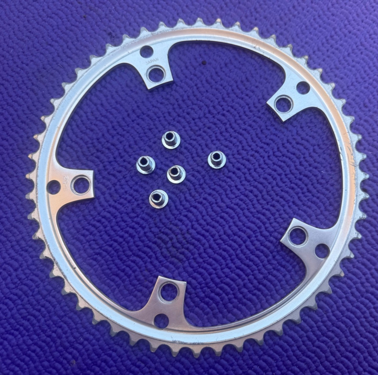 Sun Tour Superbe CW-1000 Crankset 170mm 52/42 Silver First Gen complete RARE EX+