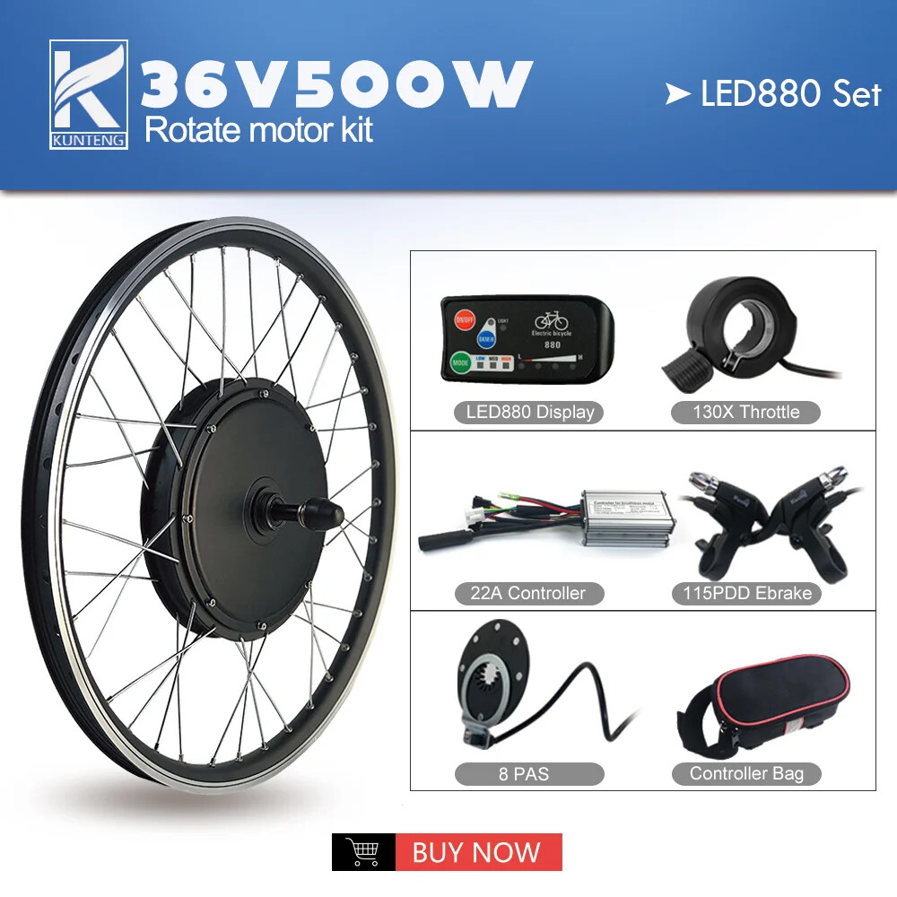 36V 48V 500W Rear Rotate Brushless Gearless Hub Motor 20-29in 700C for MTB Ebike