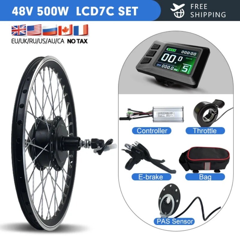 36V/48V 500W Rear Cassette Brushless Geared Hub Motor for MTB Electric Bicycle