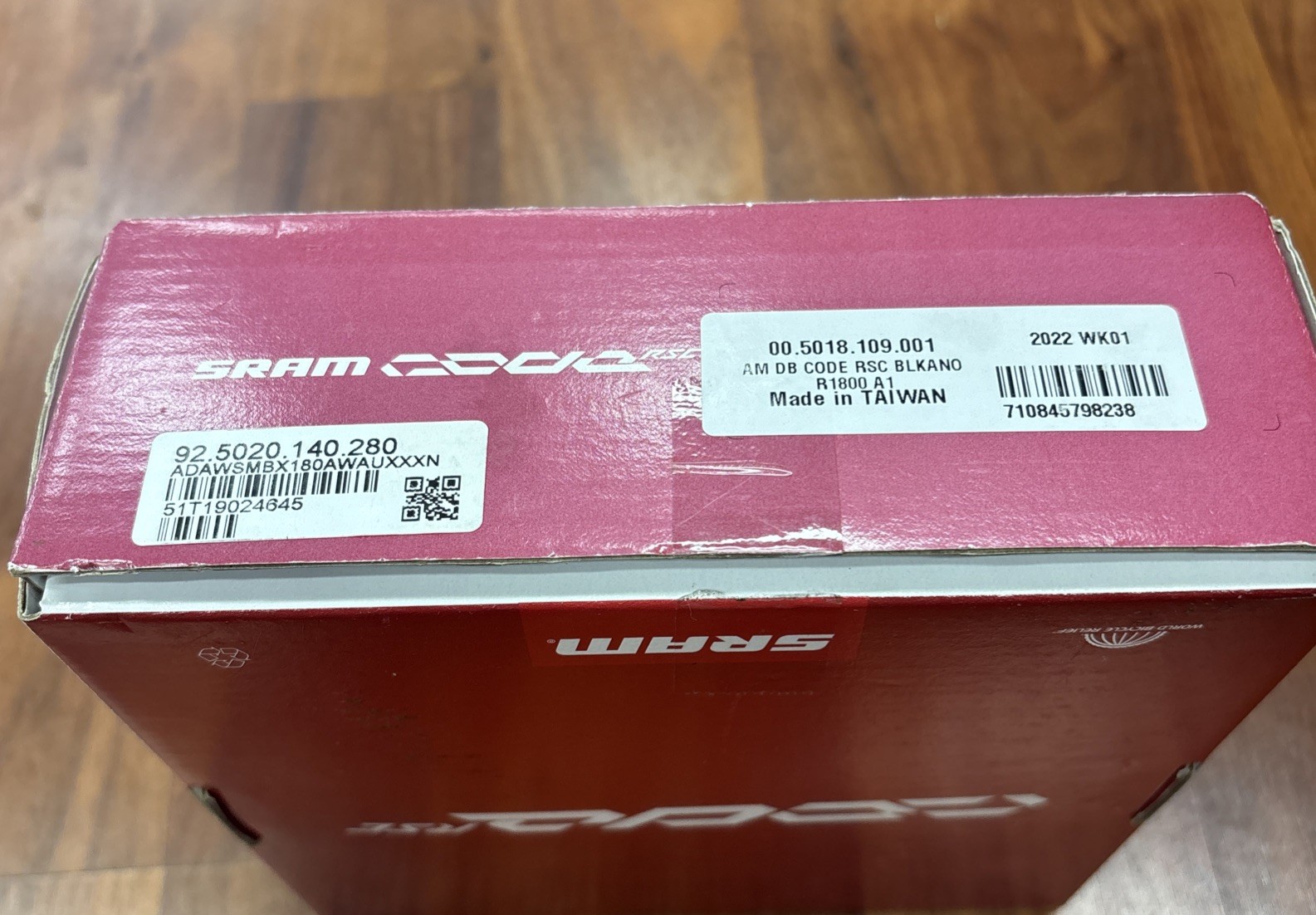 SRAM Code RSC Hydraulic Disc Brake Rear 1800mm Hose Black New Open Box