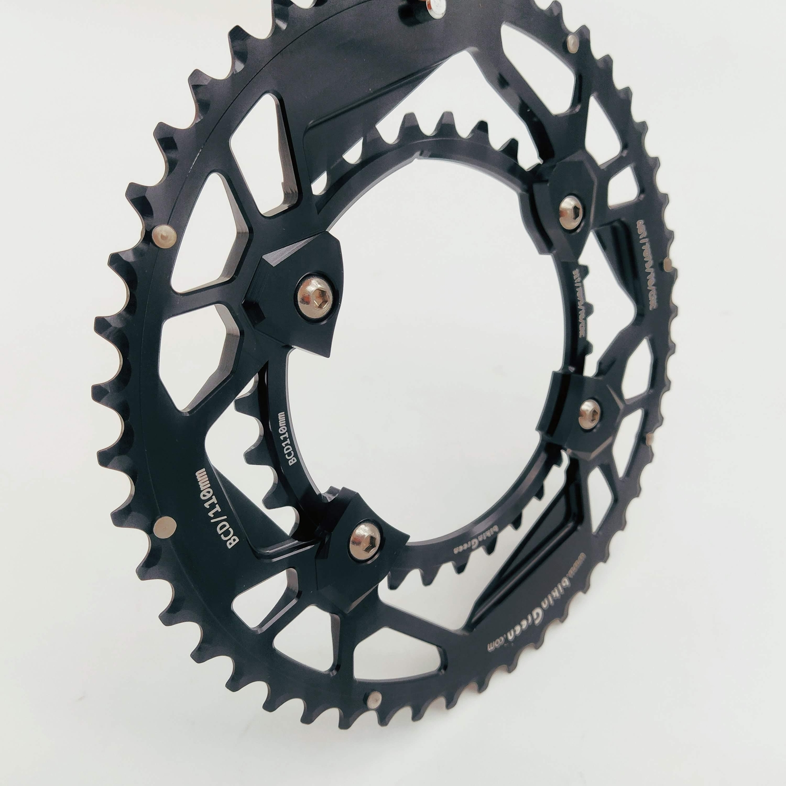 bikinGreen 48/31T V3 CNC Chainring For Shimano 4 Arm 9-12 Speed Road Gravel