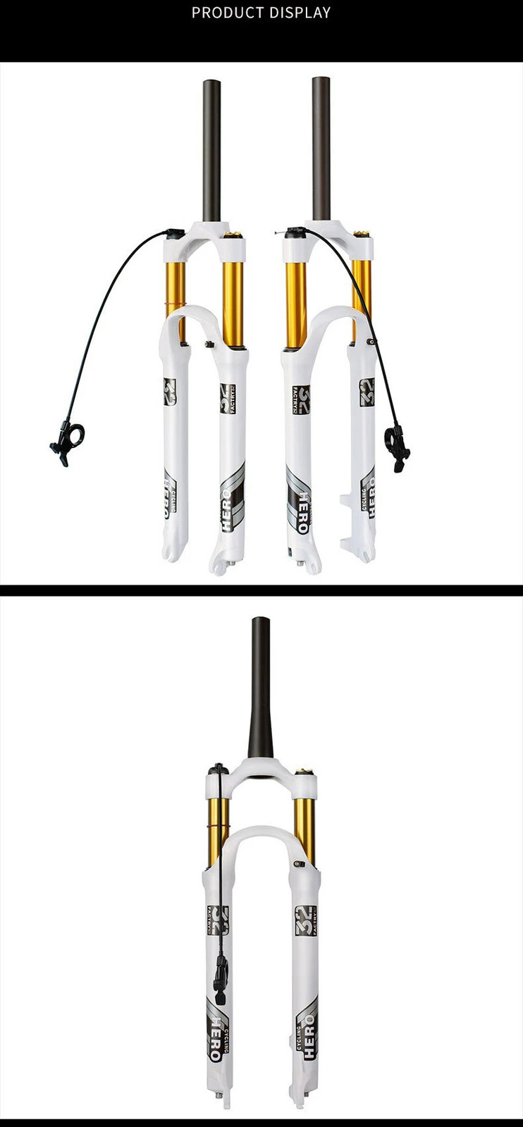 26 27.5 29er Mountain Bike 120mm Stroke Quick Release Locking Control Air Fork