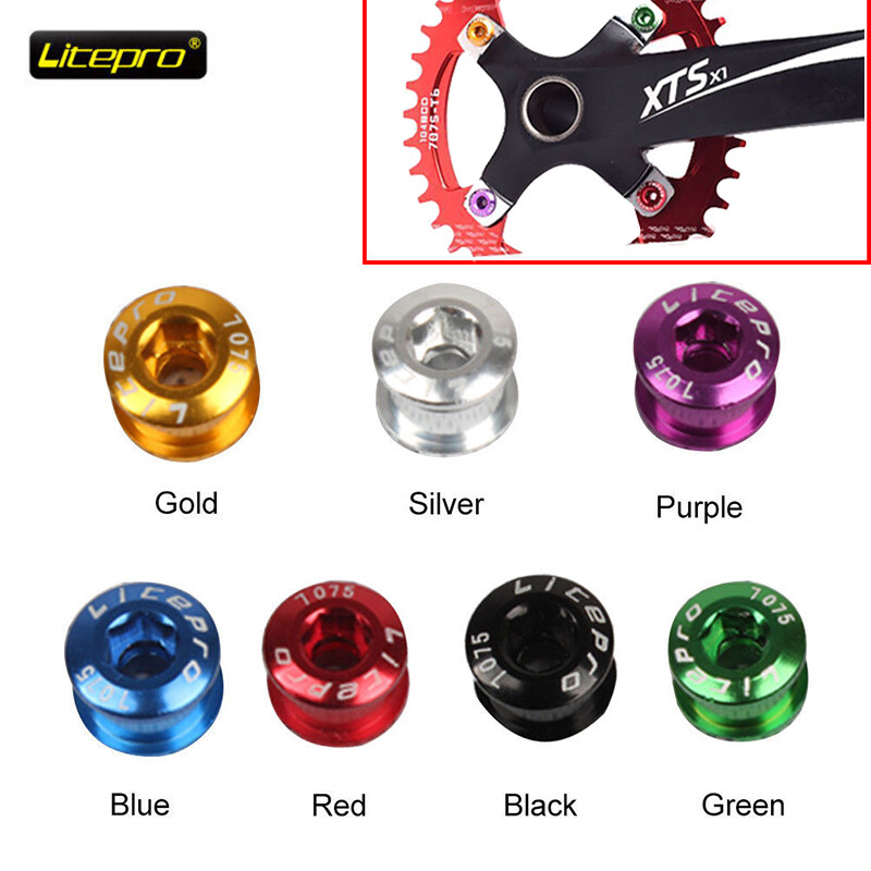 5PC Aluminum alloy 7075 CNC Bike Chainring Bolts Single/Double Speed Crank Bolt