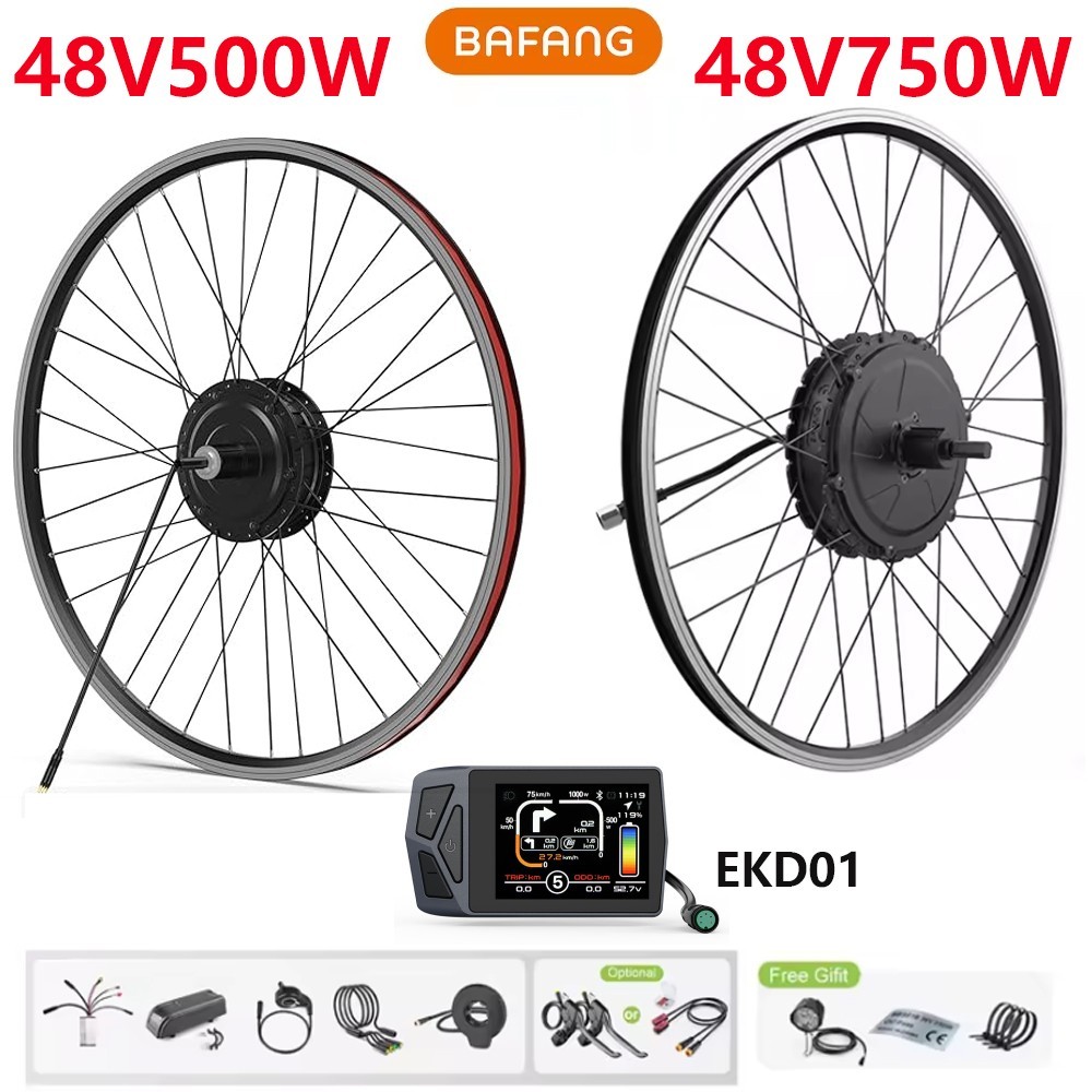 Bafang 48V 500W 750W Rear HUB MOTOR with Wheel , Electric Bicycle Conversion Kit