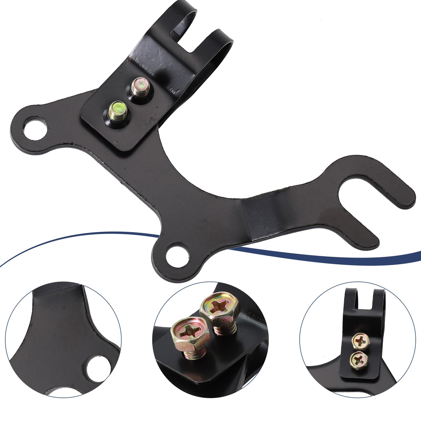 Approx. 4mm/0.16in Modified Bracket Black Stainless Steel 12*9*3.6cm Nice