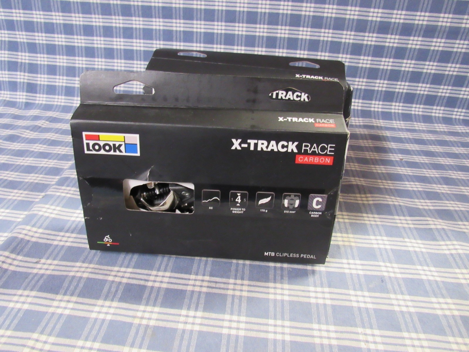Look Cycle – X-track Race Carbon Pedals (New Distressed Box) FAST FREE SHIPPING.