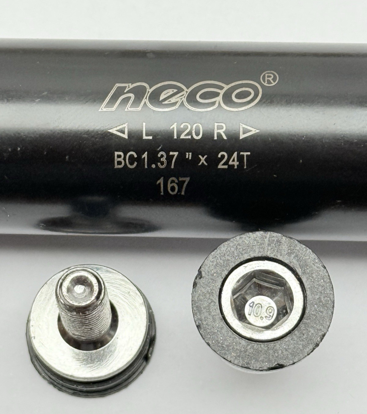 Neco, Tracer Steel Bottom Bracket For 120mm Width Axle And 167mm Length
