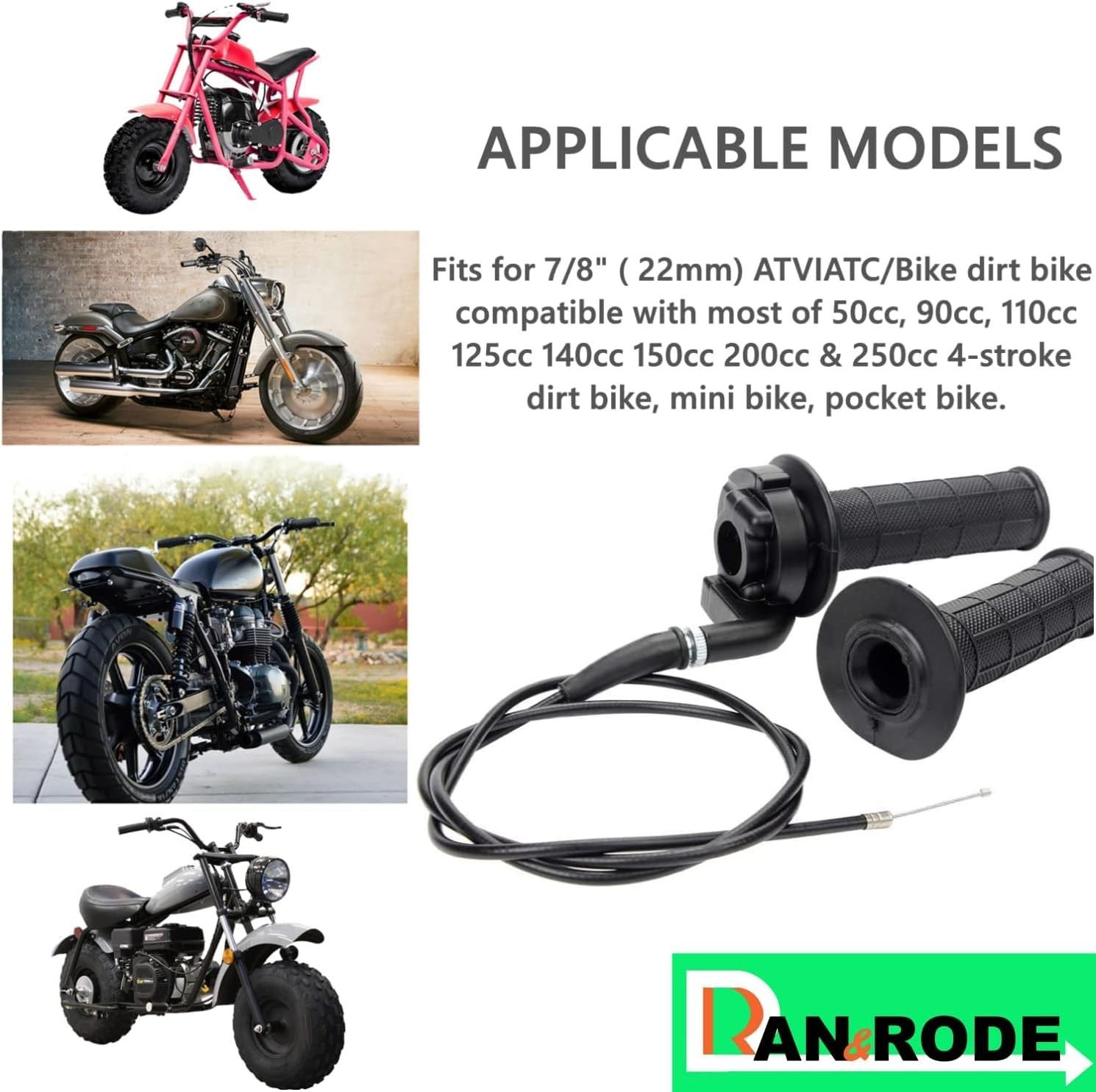 Mini Bike Throttle Assembly Throttle Cable For Coleman 200cc CT200U MB200