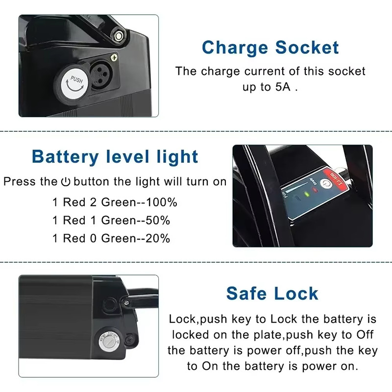 48V 13Ah Lithium Ebike Battery Electric Bicycle HAIBA Electric Bike Battery
