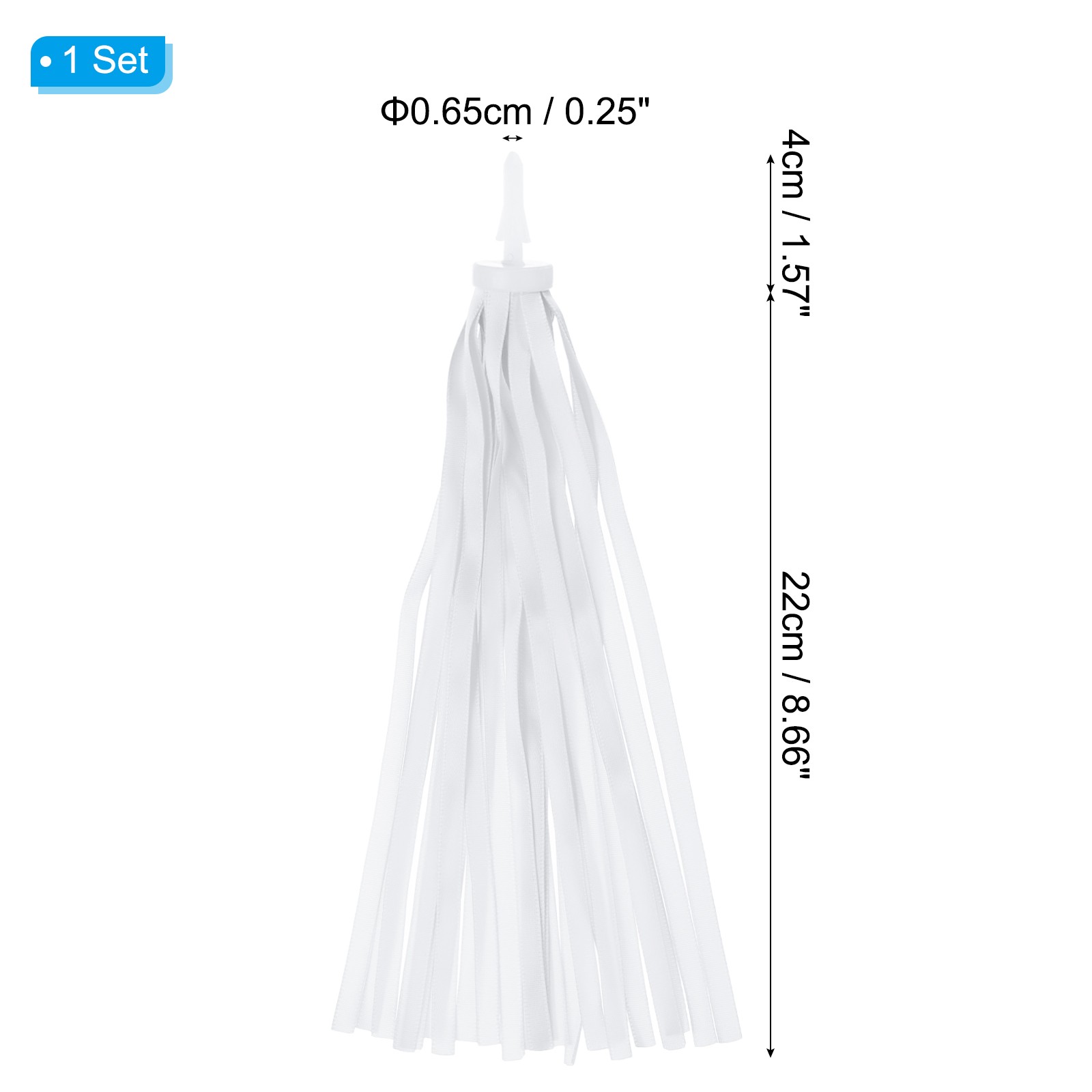Bike Streamers Scooter Handlebar Tassels Grips Ribbon White