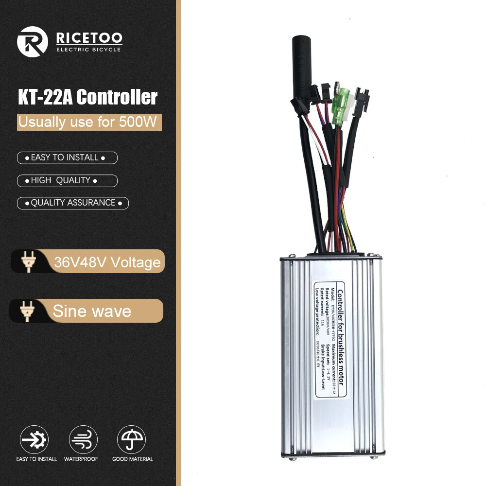 250W-3000W Electric Bicycle KT 15A-50A Sine/Square Wave Brushless Controller
