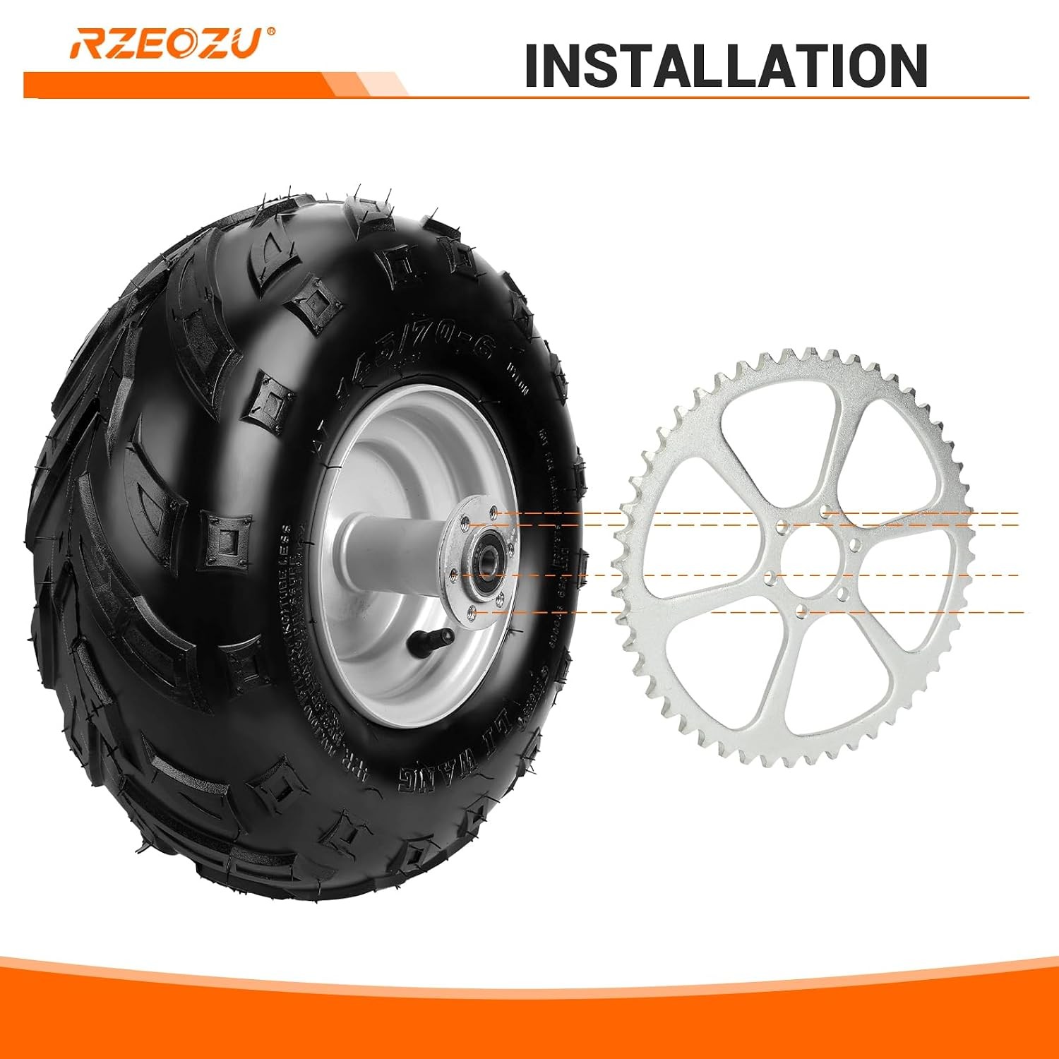 50 Tooth Rear Sprocket 420 Chain Kit For CT100U DB30 MMB80 212cc MBX10 Mini Bike