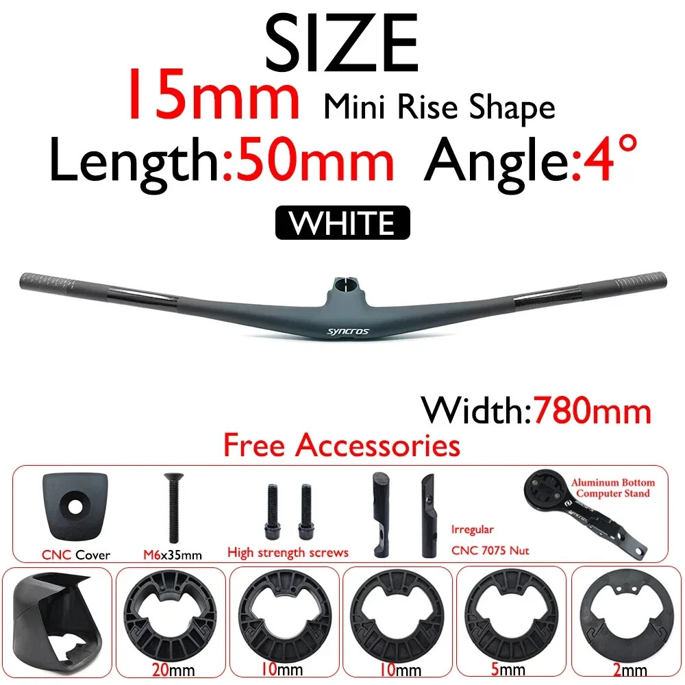 -25°/15° Full Carbon FRASER IC SL WC MTB 780mm Integrated Handlebar with Stem
