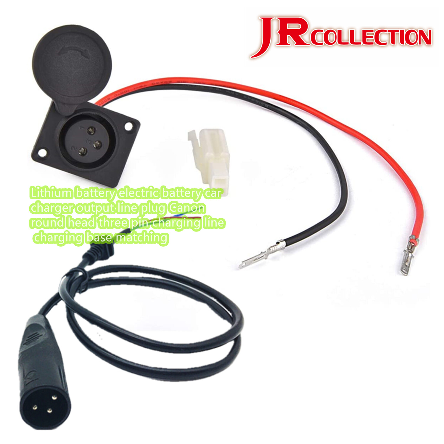 Charging wire Plug XLR Cannon connector for 36V 48V 24V12V electric bike battery