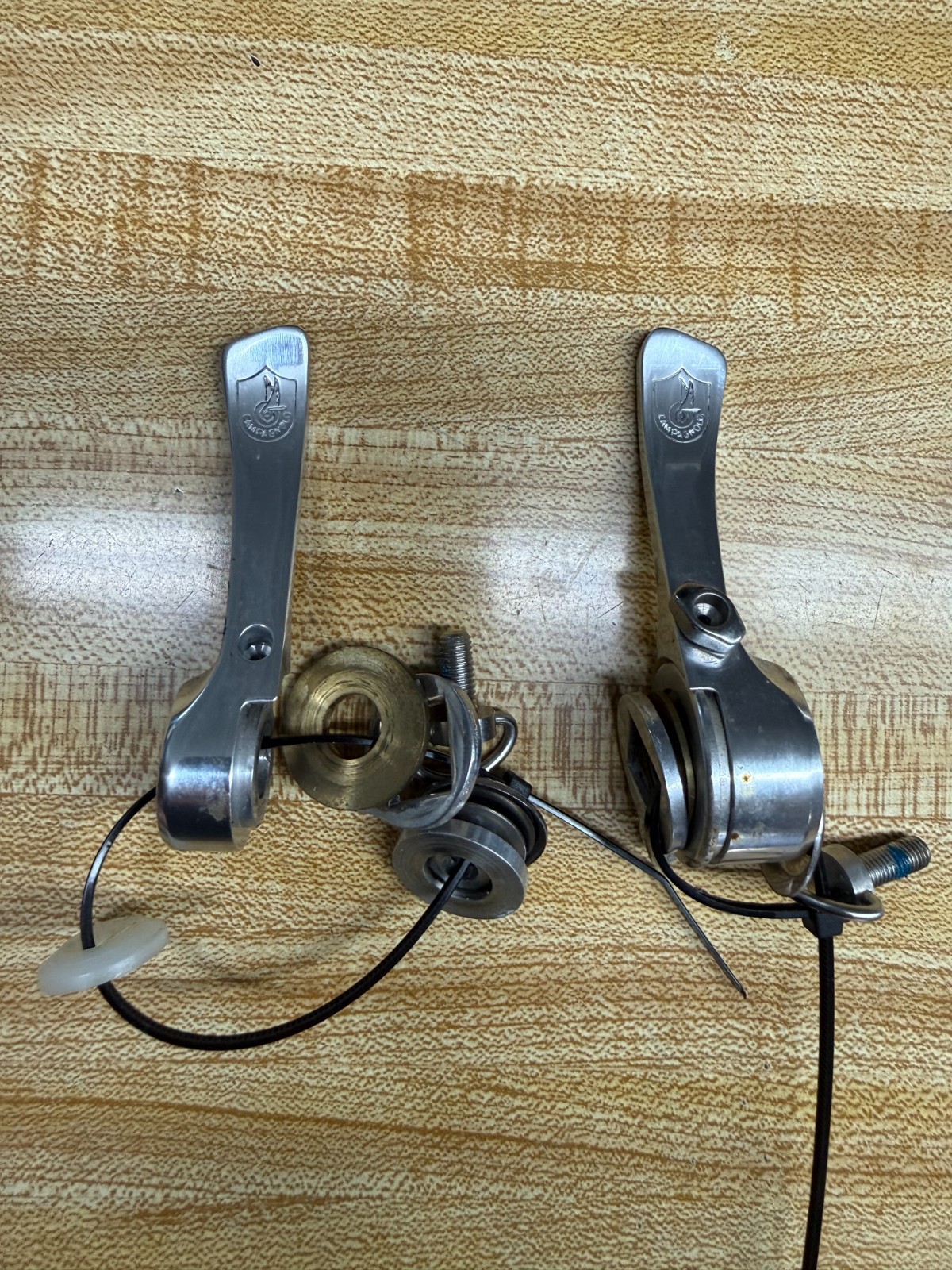 Campagnolo vintage down tube indexing 7 speed shifters