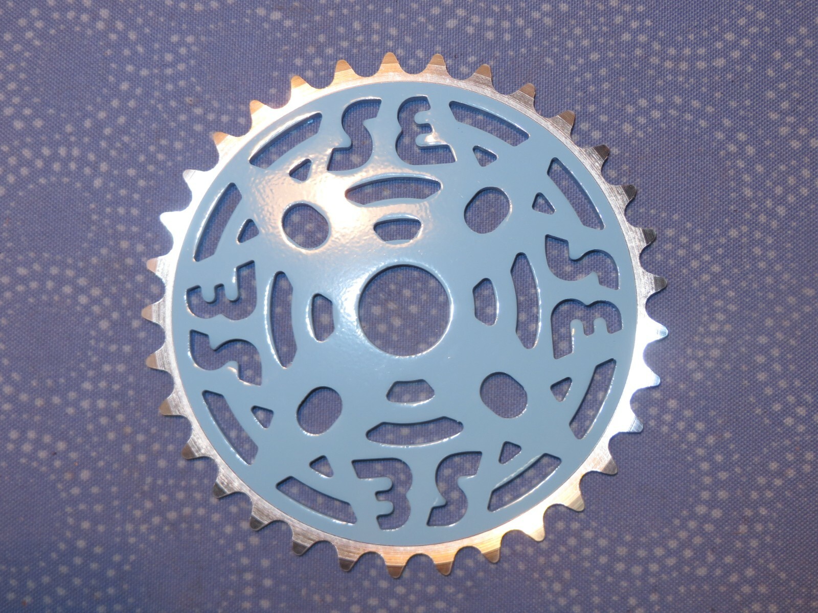 SE BMX Painted Blue 33T Chainring for 1/2″ x 1/8″ Chains – New