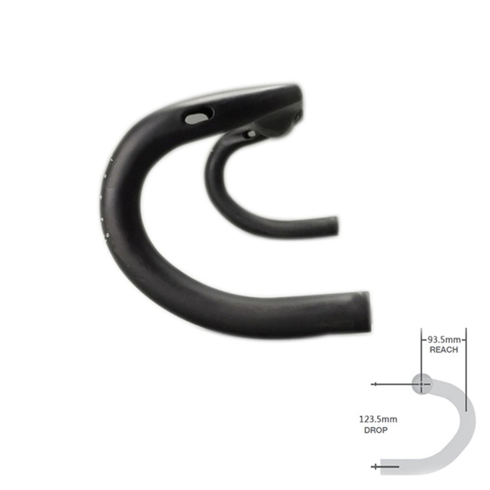 Bike Handlebars Road Bike Carbon Drop Bars 31.8 UD Matte Internal Routing 498mm