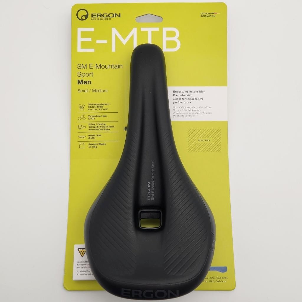 Ergon SM E Mountain Sport Bicycle Saddle Chromoly Stealth Mens Small/Medium OPEN