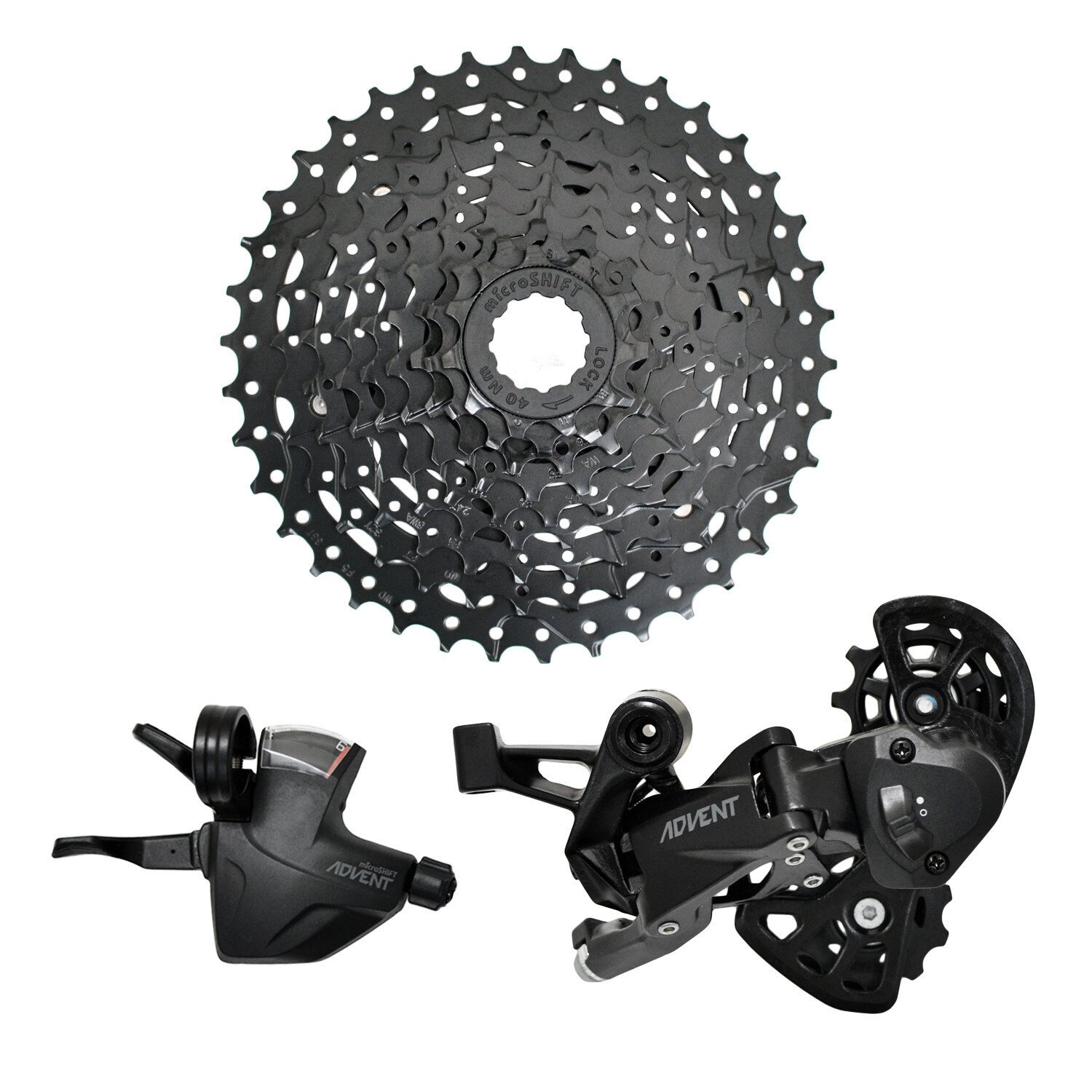 microSHIFT ADVENT Super Short 1×9 Spd Groupset Real MTB Drivetrain for 20″ Wheel