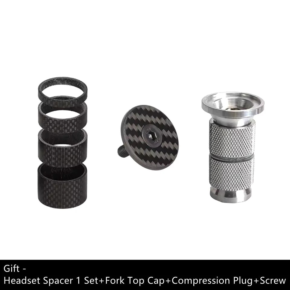 Carbon Gravel / Road Bike Front Fork Internal Cable Routing Thru Axle 12*100mm