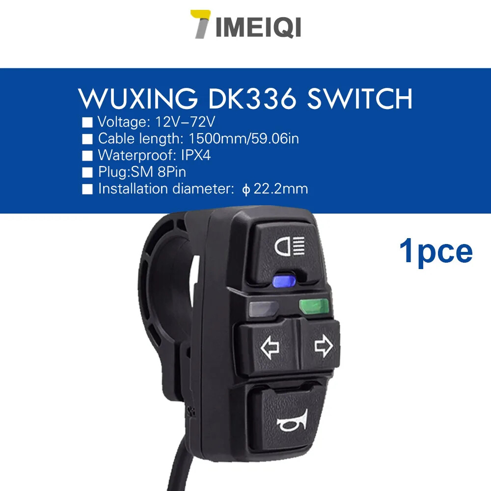 Electric Bike Light and Horn Switch 12V 24V 36V 48V Ebike Scooter Accessories