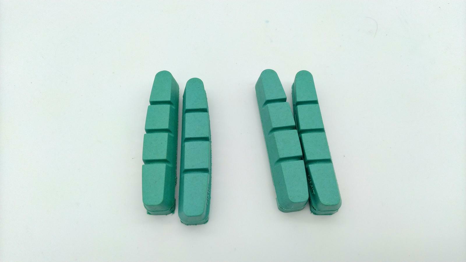 bikinGreen Celeste Bianchi Color Road Bike Brake Pads For Shimano / Sram 2Xpairs