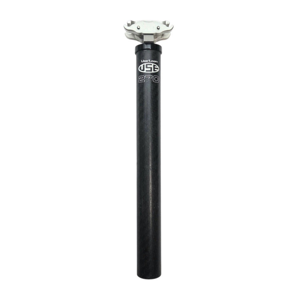 USE Alien Twin Bolt Carbon Fiber Seatpost 27.2 × 270mm Black 138g