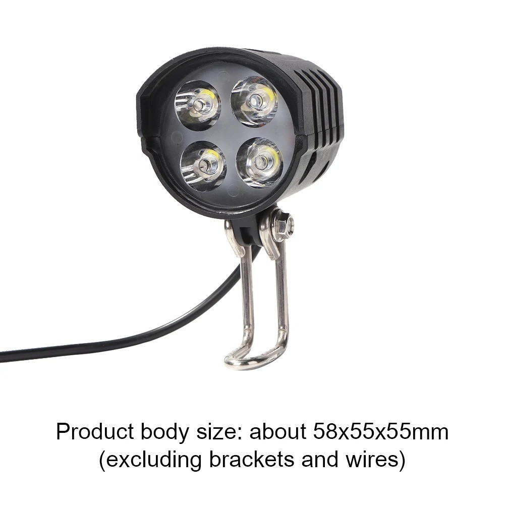 1PC 2 in 1 Headlight Front Light Led Lamp Horn for Bicycle E-Bike Electric US++