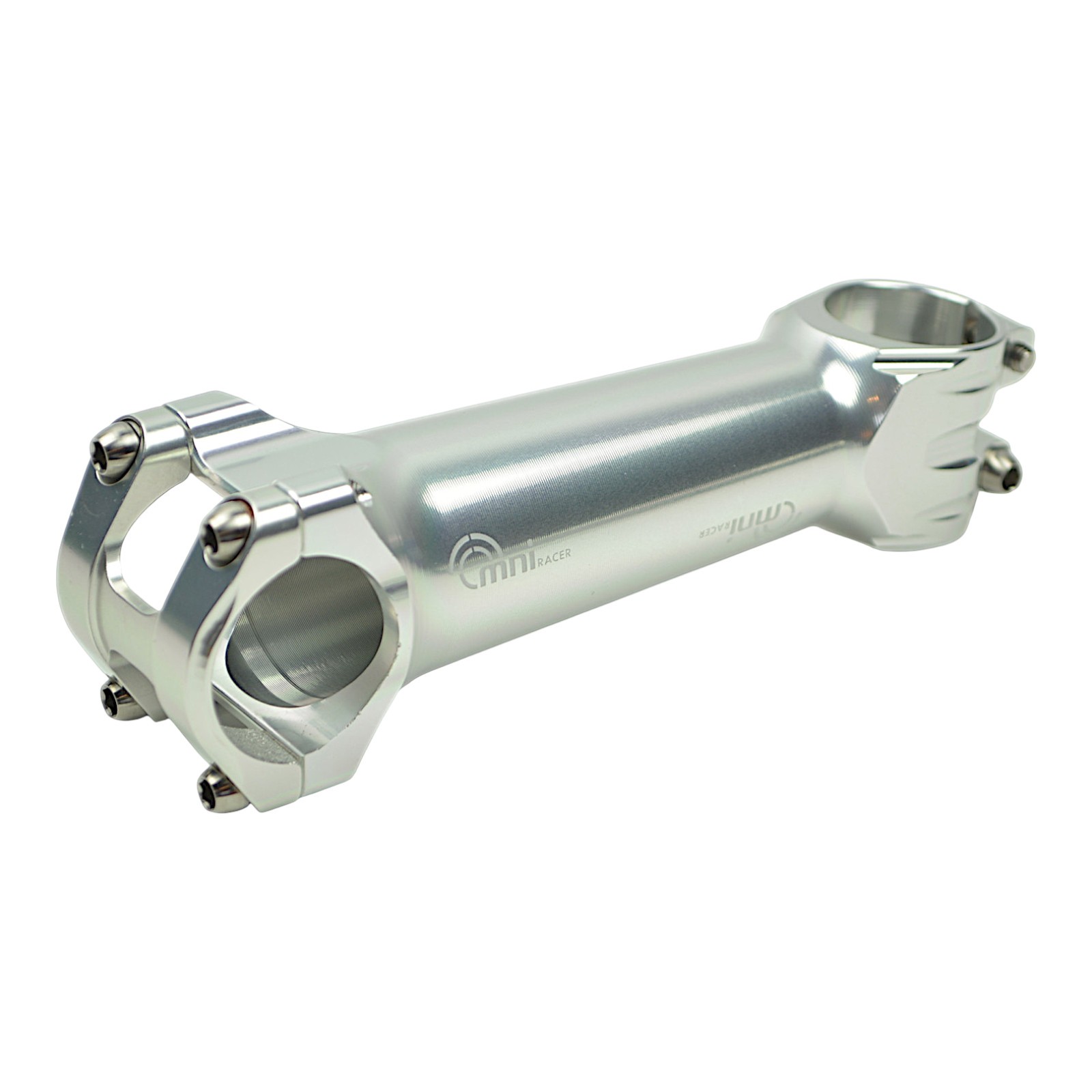 31.8x130mm OMNI Racer WORLDS LIGHTEST RACE-Lite Handlebar Stem & Ti Bolts SILVER