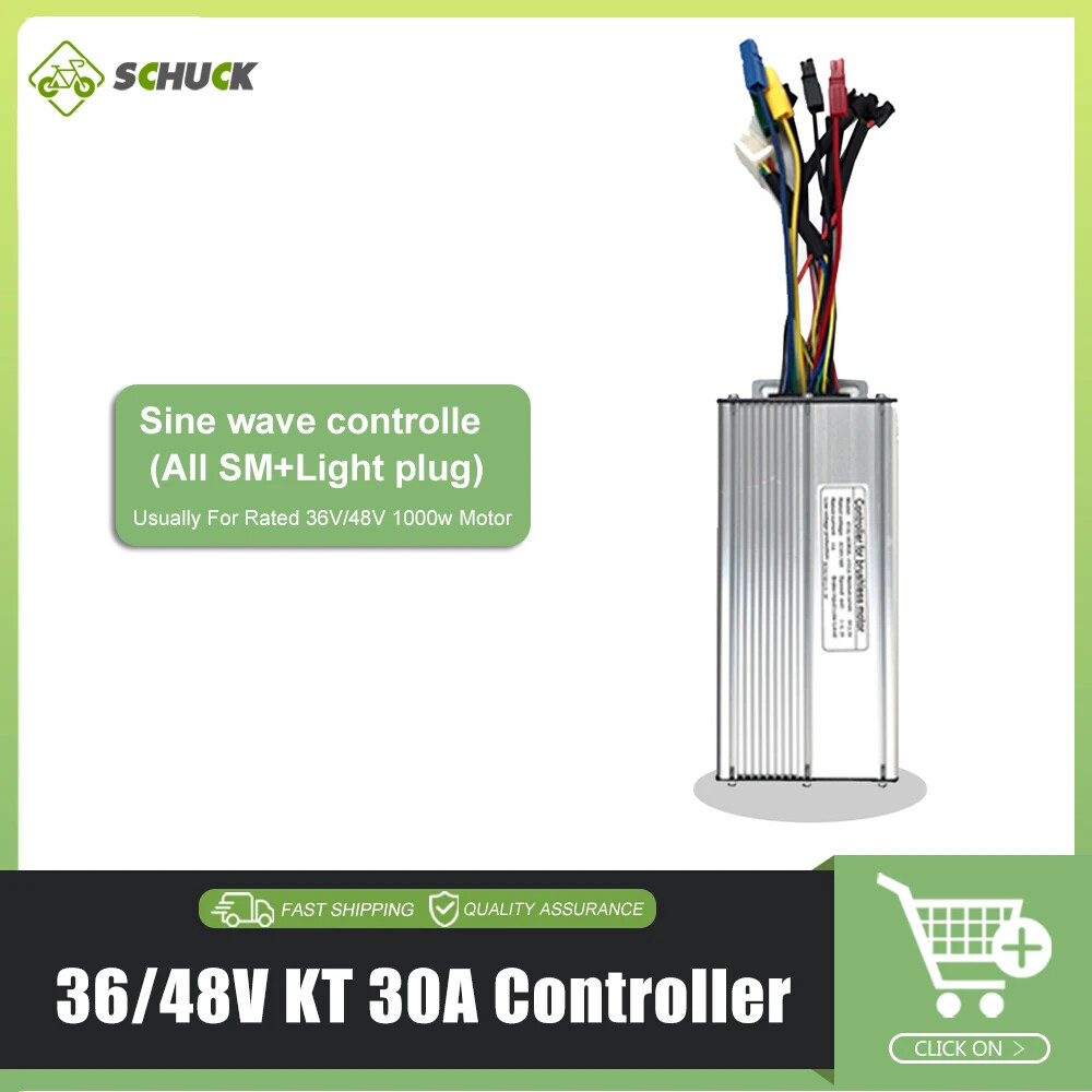 KT Controller 15A-50A E-bike Square Sine Wave Control System 36V 48V 72V Motor