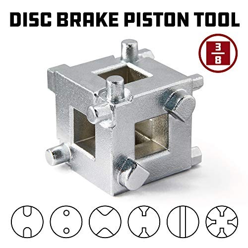Rear Disc Brake Piston Tool, 3/8-Inch Drive Brake Caliper 1 Count (Pack of 1)