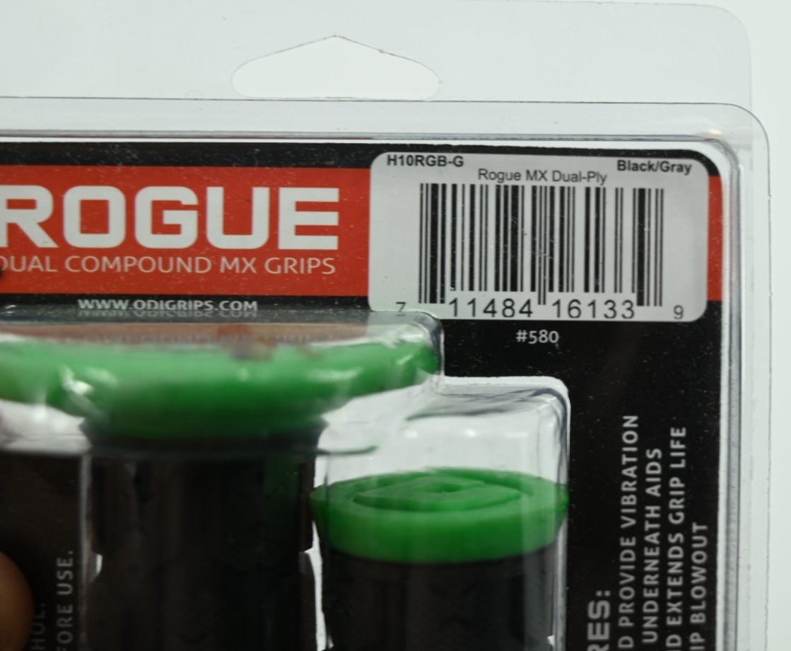 ODI Rogue MX Dual-Ply Grips H10RGB-G Black/Green NEW in Package