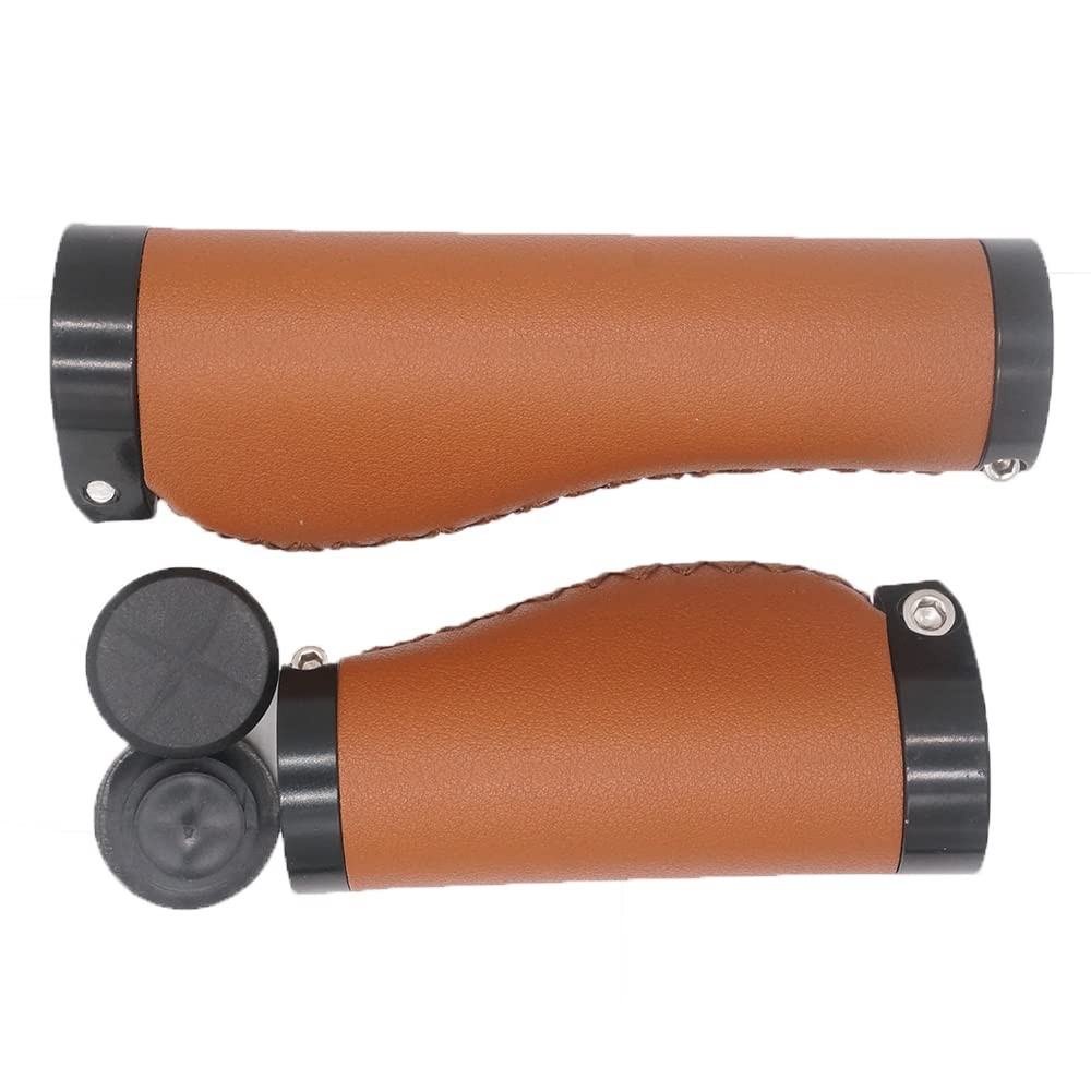 Bike Handle Grips 135/95mm Long/Short Grips Non-Slip PVC Microfiber Leather E…