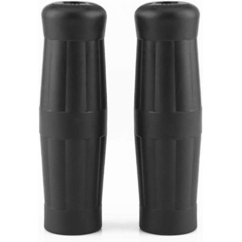 1 Pair 7/8″ 22/25mm Rubber Motorcycle Handlebar Hand Grips, Universal Black