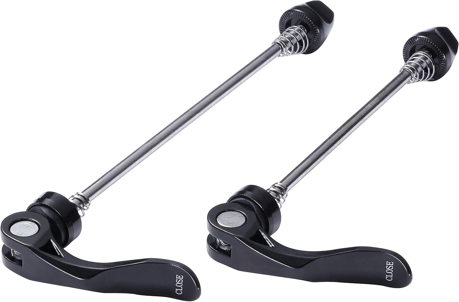 Wheel Hub Quick Release Skewer Set (Front & Rear) for Road Bike,1 Pair,Black