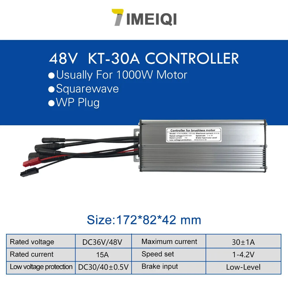 E-bike Controller 48V 1000W 1500W 30A Waterproof Connector with Light Function