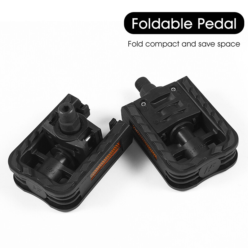 WEST BIKING Foldable Bicycle Pedals Nylon MTB Cycling Bike Folding Pedals 9/16in