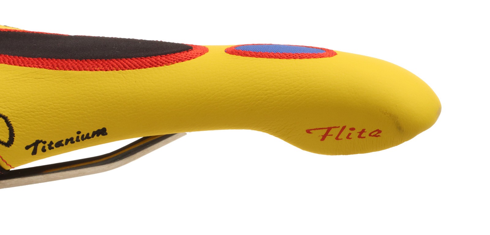 Selle Italia Flite Saddle Ti Rails Genuine Gel Yellow Leather NEW NOS *Shelfwear